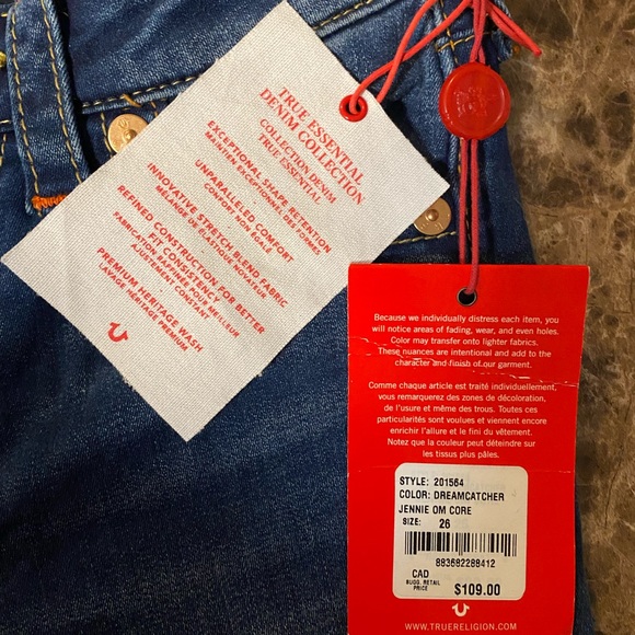 True Religion Jennie Skinny Denim Jeans - NWT 2020 - Picture 6 of 11